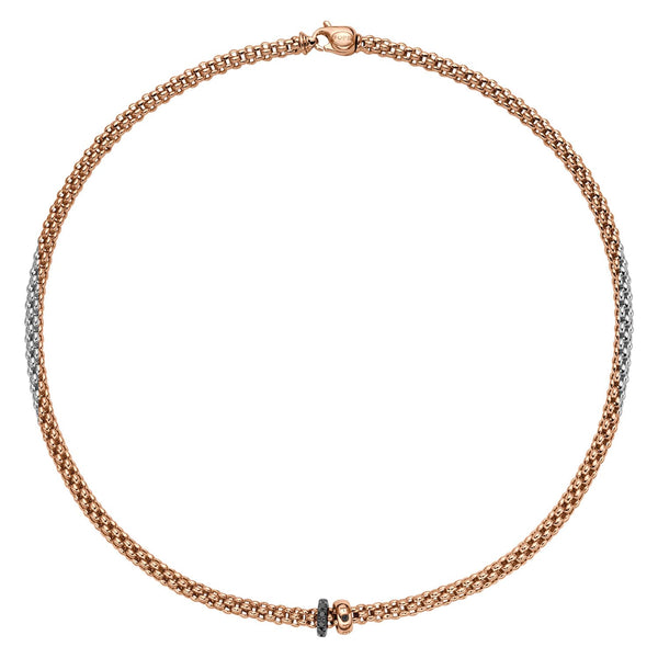 62406CPAVEN_BR_FOPE_SOLO_Collier_Rosegold-schwarze-Diamanten_1_Kempkens-Juweliere