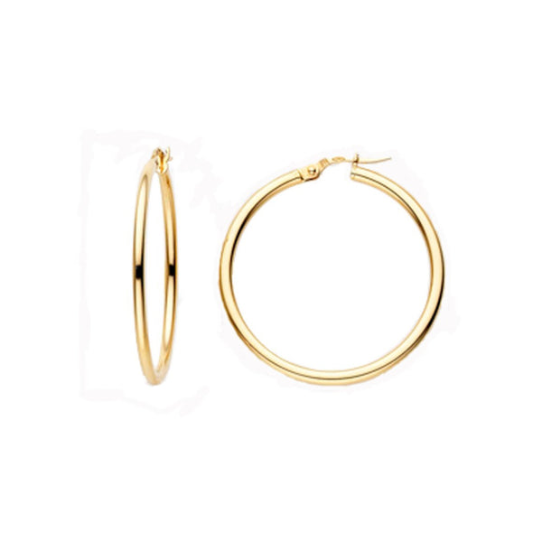 Clioro-Creolen-rund-Gelb-Gold-poliert-Vorne-Seite-71553.7000