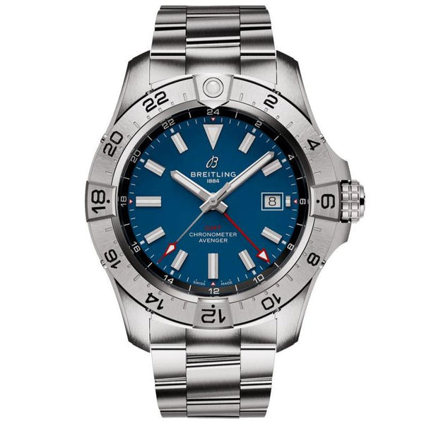 A32320101C1A1-Breitling_avenger-automatic-gmt-44-blue-metal-soldier_Front_Kempkens-Juweliere