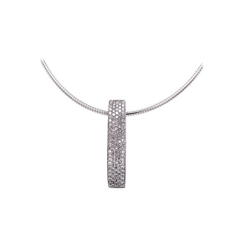 Al-Coro_Anhaenger_Il-Ponte_Pavee_Brillant_1,10ct.W/si_750_Weissgold_eckig_Navettform_Kempkens-Juweliere