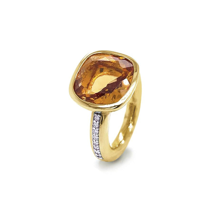 Al-Coro_Ring-Citrin_Brillant_Seitenbesatz_breit_0,16ct.W/si_Gelbgold_poliert_750_Kempkens-Juweliere 