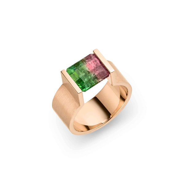 Kempkens-Atelier-Ring_RI639-R7-MTu_Der_Architekt_Rosegold-750-gruen-pink-Turmalin-matt_diag_Kempkens-Juweliere