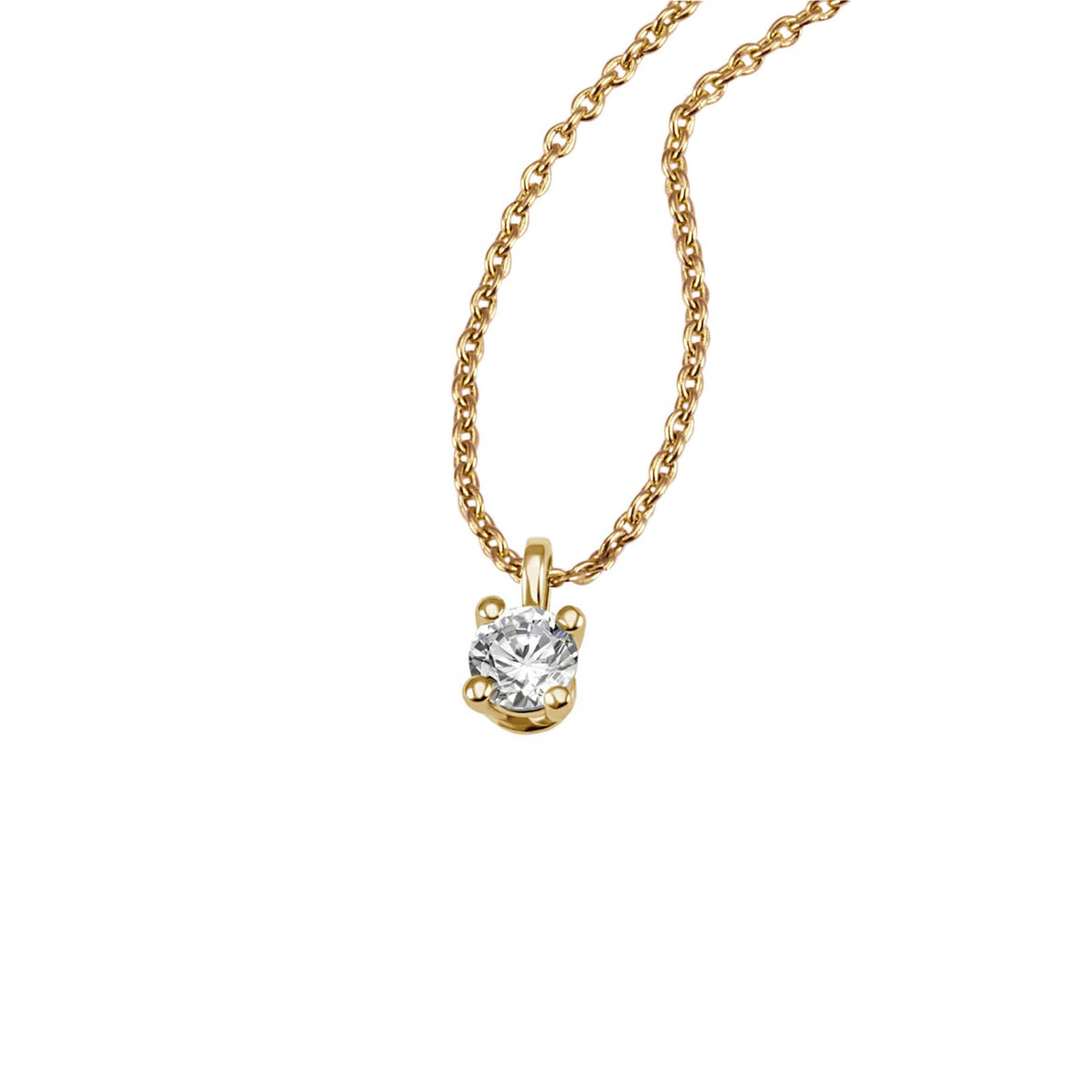 Solitär - Collier - 4er Krappe