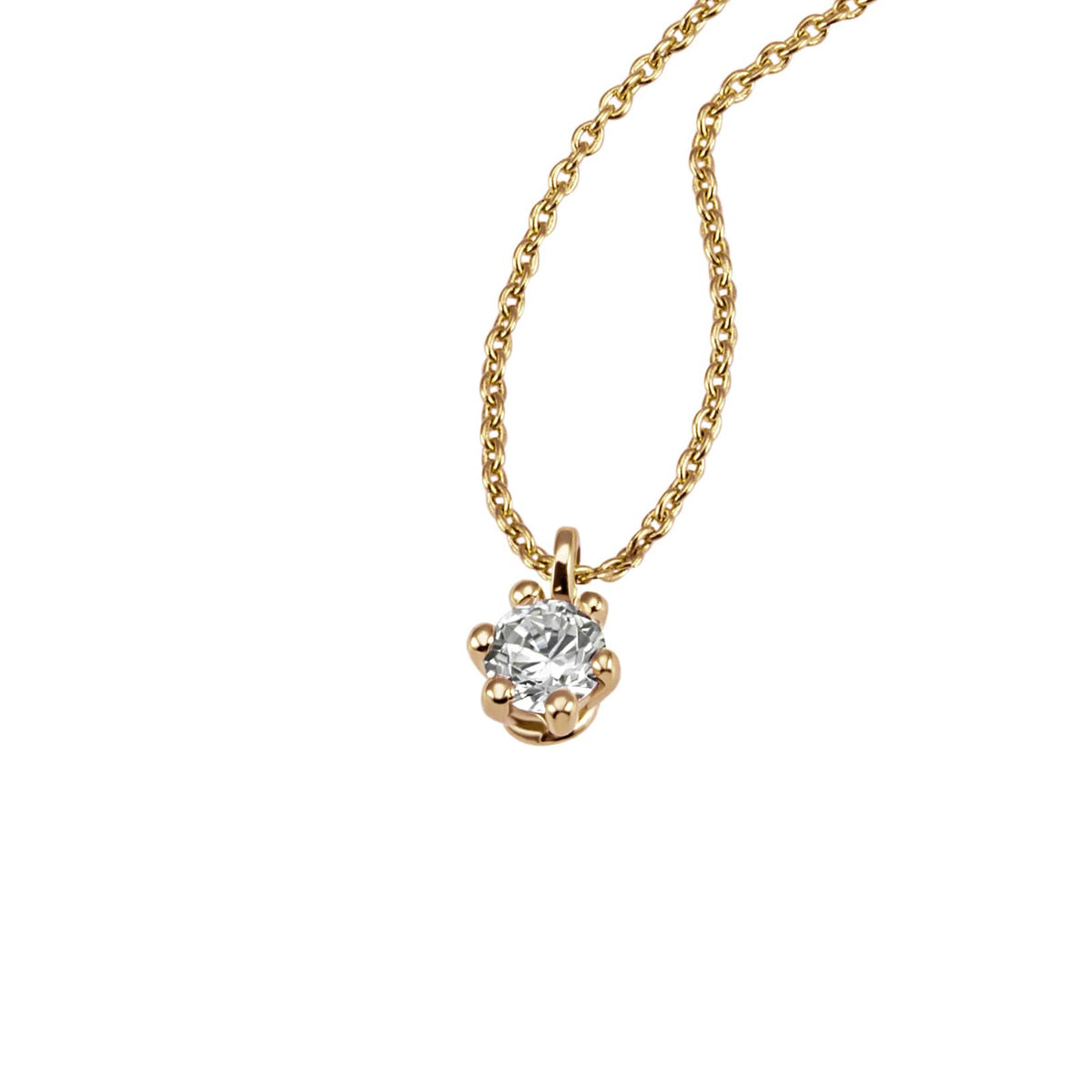 Solitär - Collier - 6er Krappe