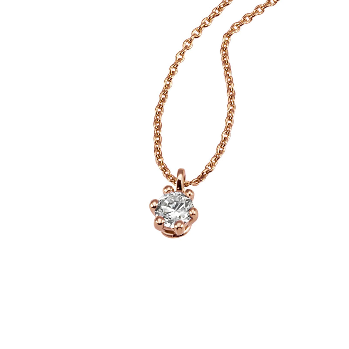 Solitär - Collier - 6er Krappe