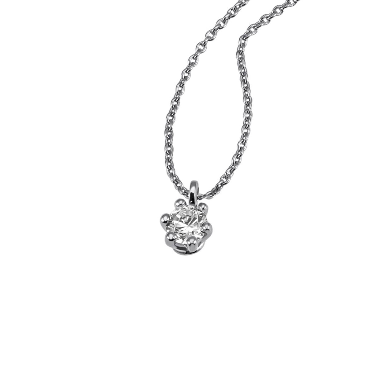 Solitär - Collier - 6er Krappe