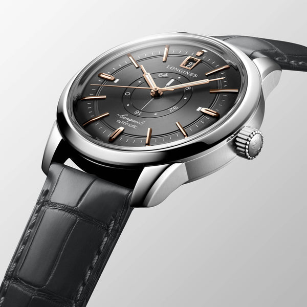 L1.648.4.62.2_Longines_CONQUEST-HERITAGE-CENTRAL-POWERRESERVE-38mm-Automatik-anthrazit-Leather-anthrazit_BANNER_Kempkens-Juweliere