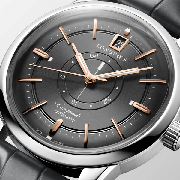 L1.648.4.62.2_Longines_CONQUEST-HERITAGE-CENTRAL-POWERRESERVE-38mm-Automatik-anthrazit-Leather-anthrazit_DRface_Kempkens-Juweliere