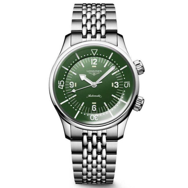 L3.764.4.06.6_LONGINES-LEGEND-DIVER_39mm-Automatik-Edelstahl-gruen-Metallband_SOL_Kempkens-Juweliere