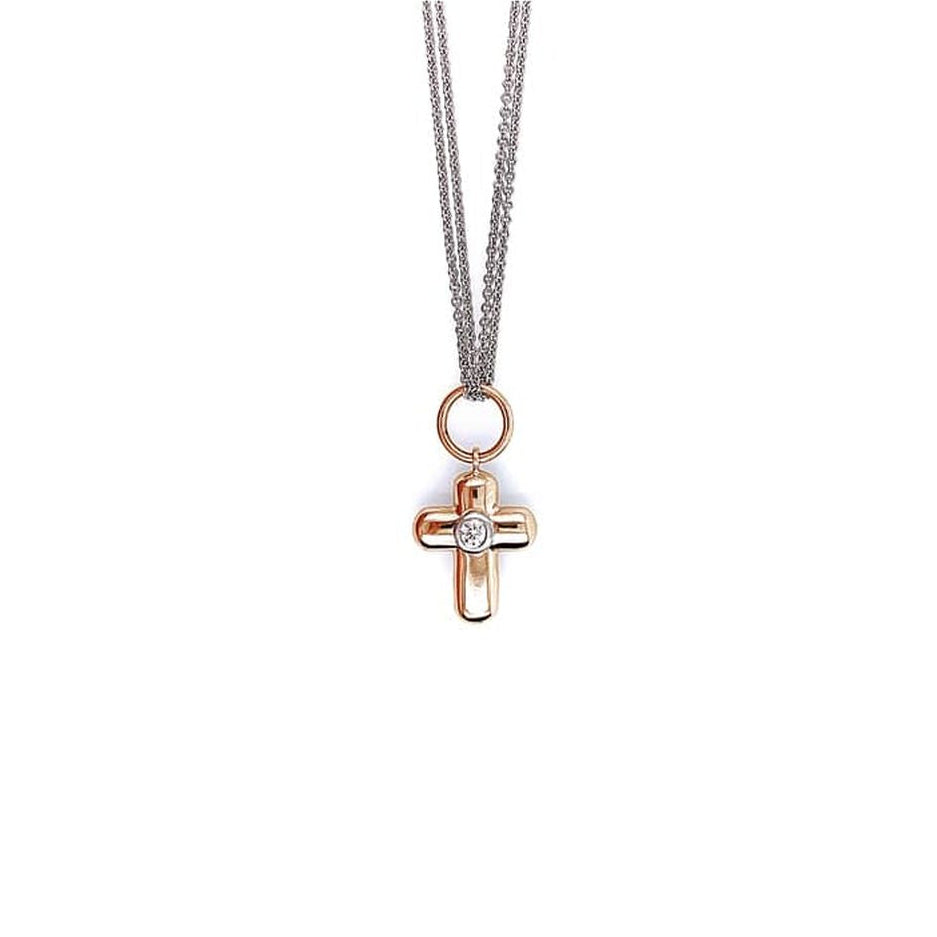 Leo-Wittwer_Collier_Kreuz_Brillant_0,08ct.TW/vsi_750_Rose/weissgold_42cm_Kempkens-Juweliere 
