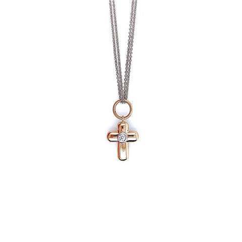 Leo-Wittwer_Collier_Kreuz_Brillant_0,08ct.TW/vsi_750_Rose/weissgold_42cm_Kempkens-Juweliere 