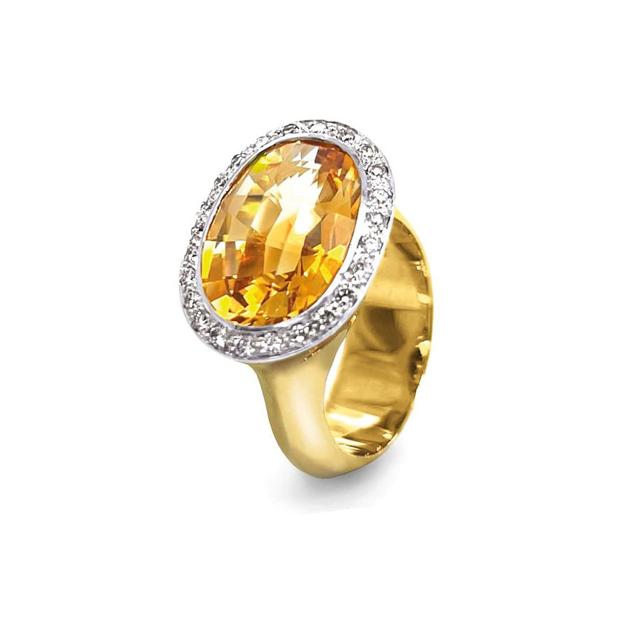 Ring - Brillant-Citrin