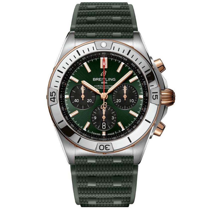 UB0134131l1S1_Breitling_CHRONOMAT-b01-42-automatik-green-soldier_Front-Kempkens-Juweliere