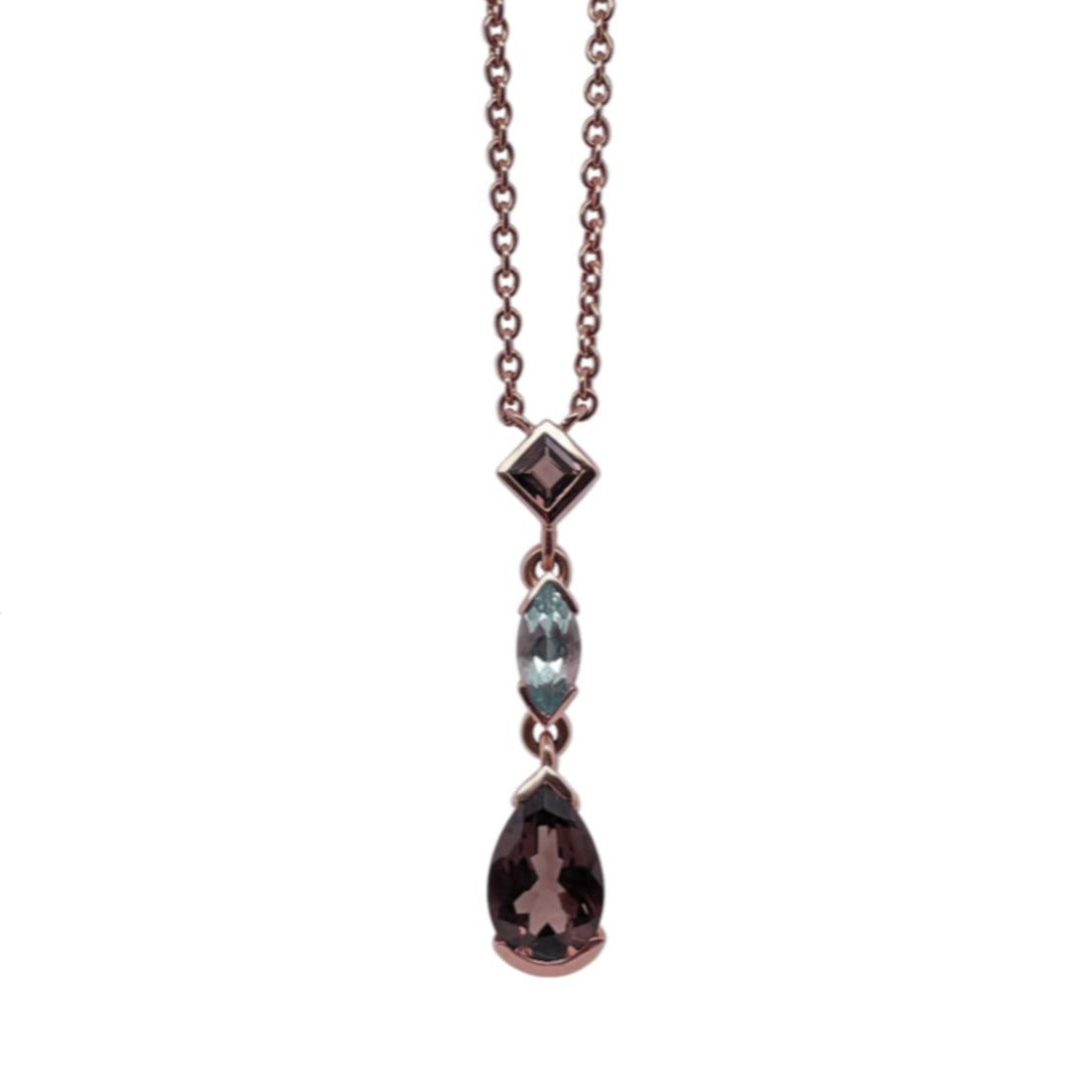 Collier - Atelier La Vie Rauchquarz / Topas