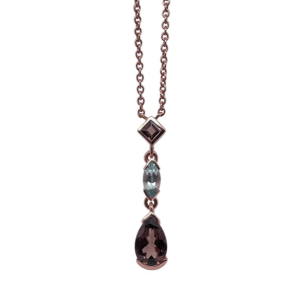 Collier - Atelier La Vie Rauchquarz / Topas
