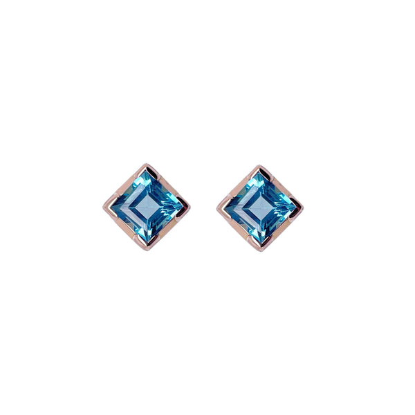 Ohrstecker - Atelier La Vie Swiss Blue Topas